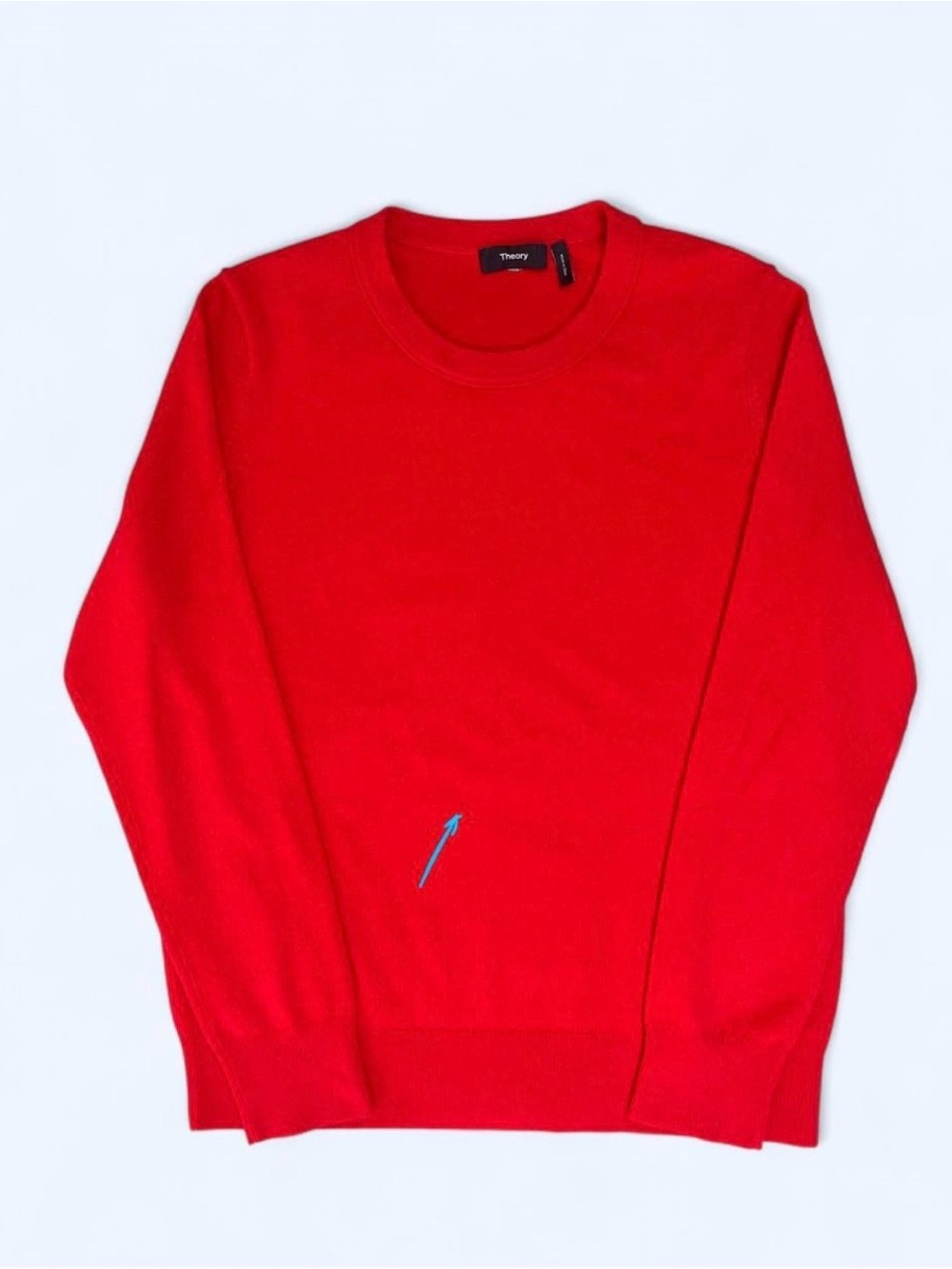 Theory men’s FLAWED Red Crewneck Sweater streetwear academia classic fall M